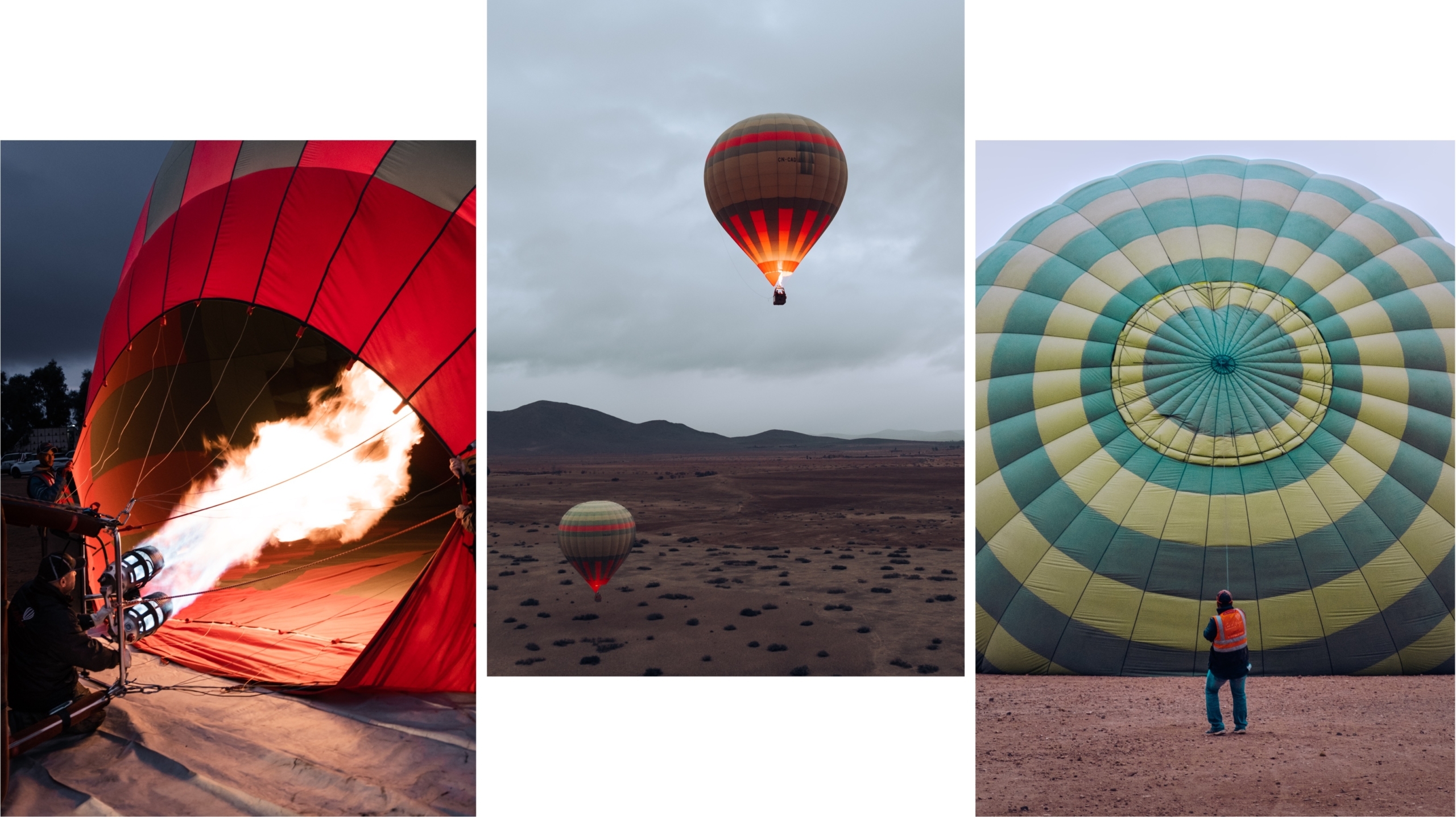 montgolfière désert maroc